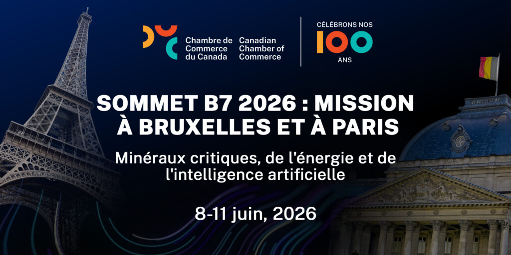 Sommet B7 2026 : mission à Bruxelles et à Paris